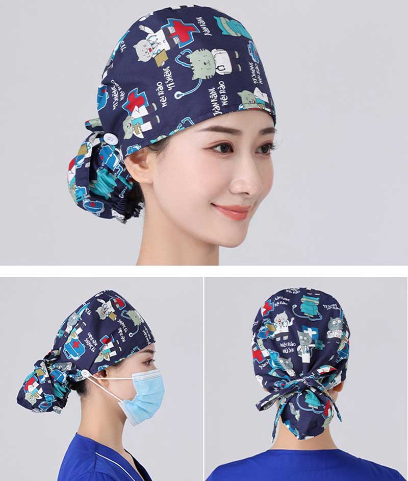 Unisex Scrub Cap Working Cap With 