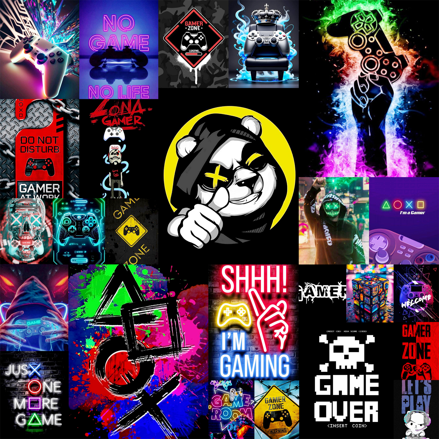 Gaming Posters of your choice 40 Cards 4x6 For Wall Decor - Gaming Room