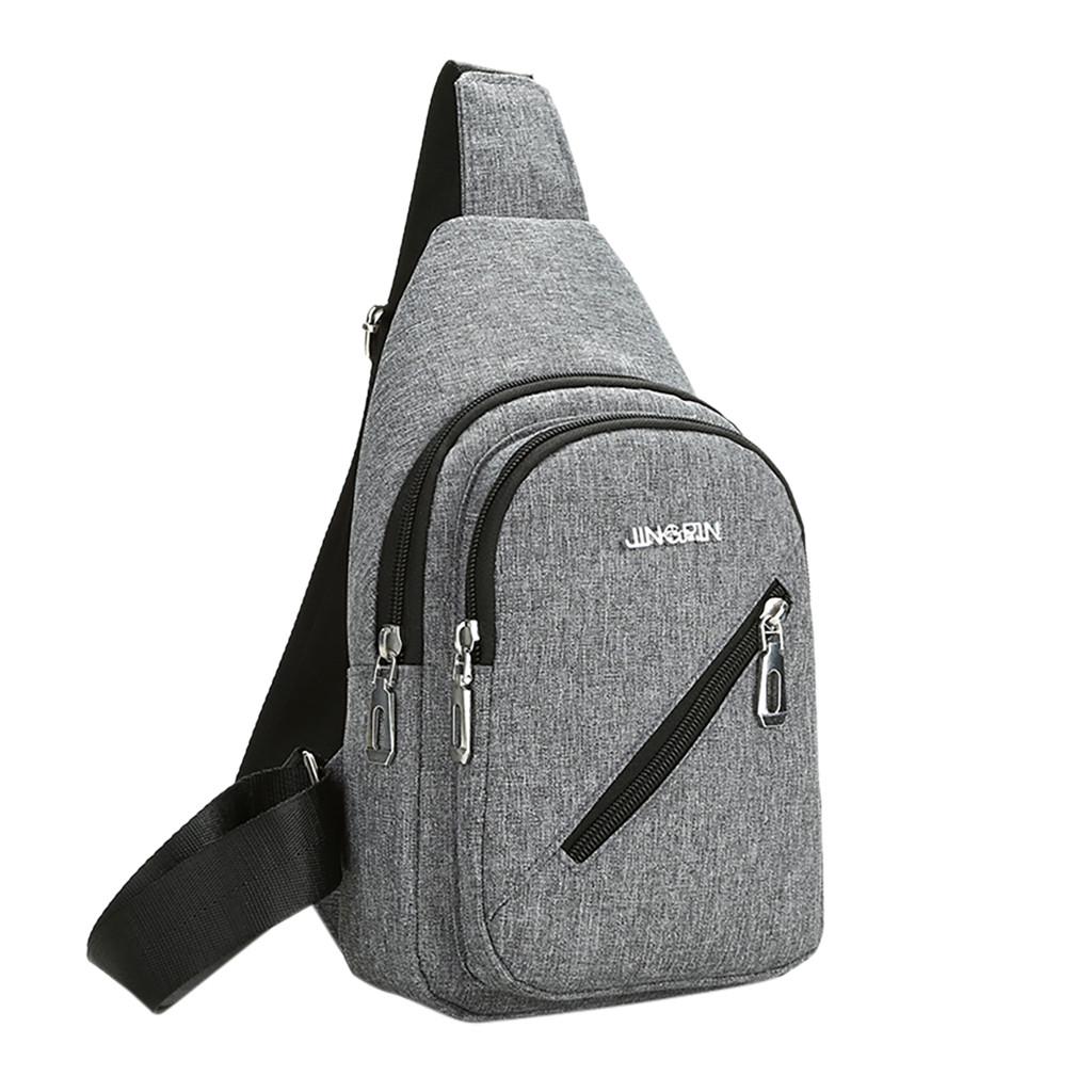 Men Sport Casual Shoulder Chest Bag Men Sport Bags Outdoor Walking Gym Shopping Money Holder Chest Bags