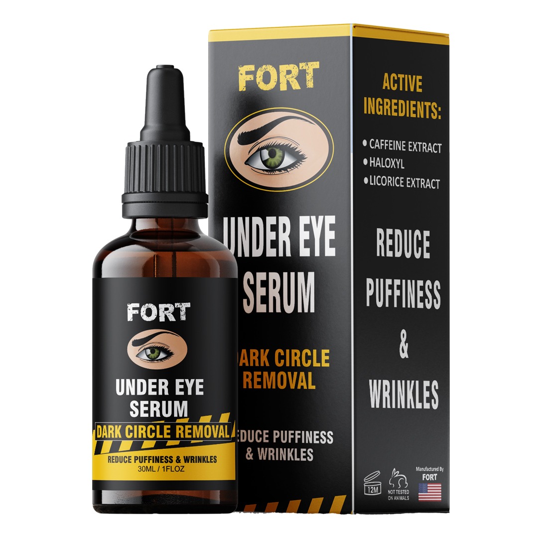 FORT Under Eye Serum for Puffiness, Dark Circles, Fine Lines, Anti-Aging and Wrinkle - 30ml