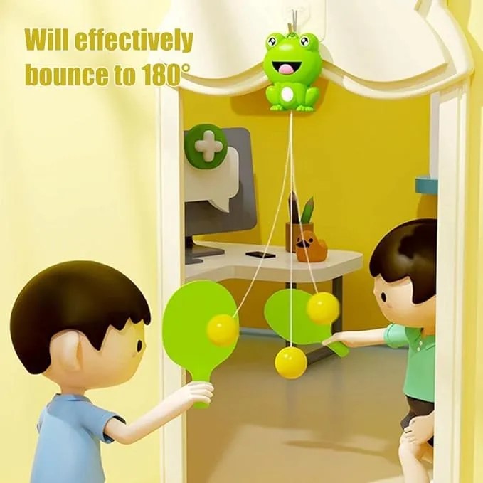 Hanging Ping Pong Trainer | Table Tennis Practice Set | Adjustable Reflex Training Toy for Kids & Adults | Indoor Sports Game