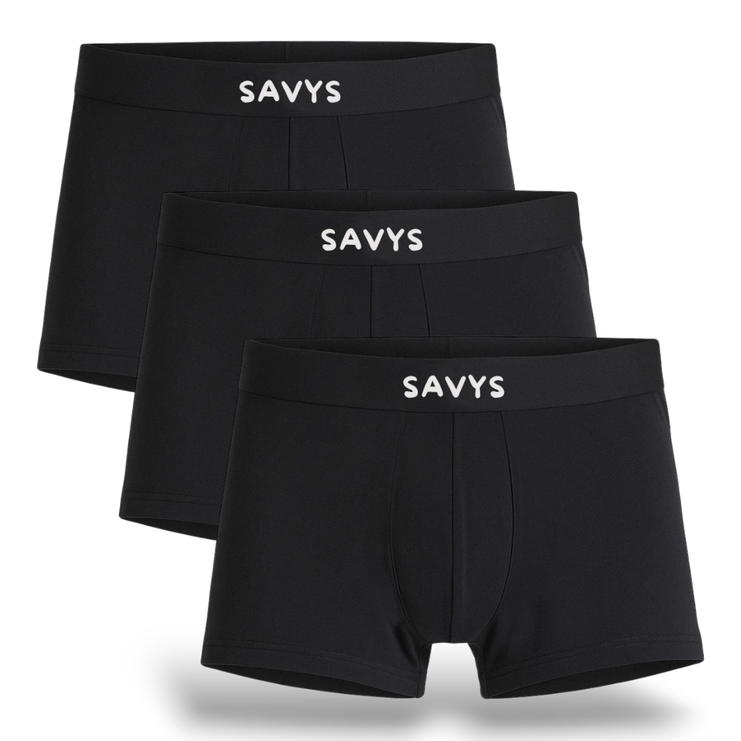 Savys Men Logo Belt Boxer Shorts Pack of 3 – Premium Cotton Stretch Innerwear, Soft & Breathable Everyday Underwear