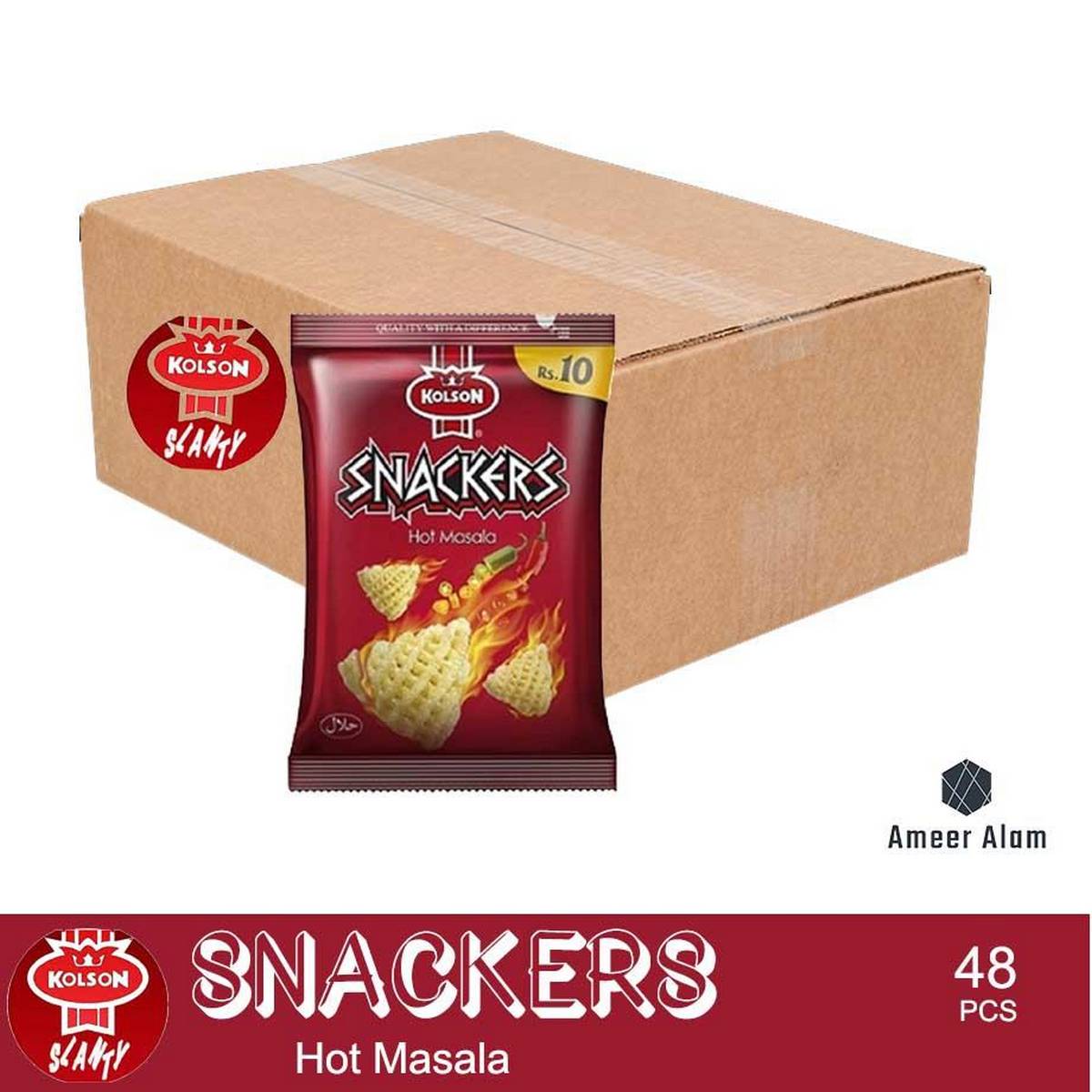 Snackers Hot Masala - 18g - 48pcs