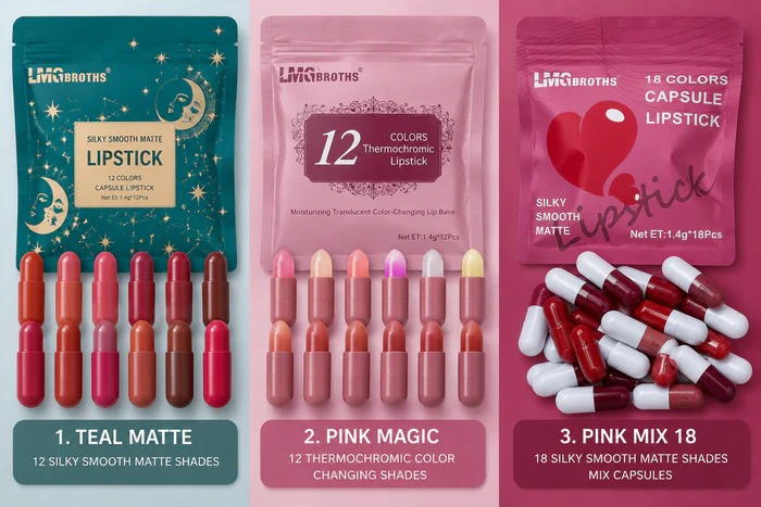 Tijarat Online Mini lipstick Matte Lipstick Capsule (Pack of 9/12/18)