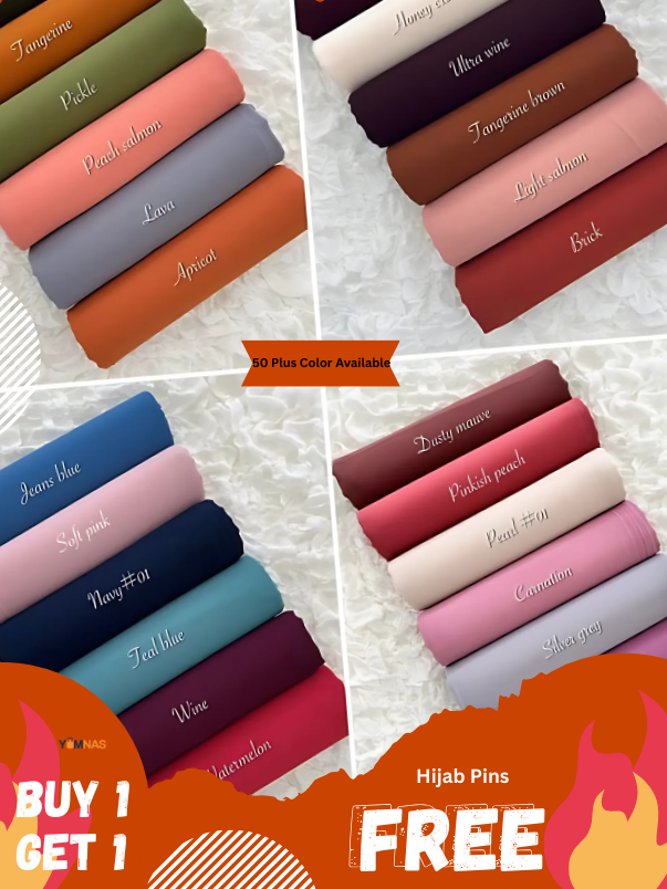 24pc , 12pc , 6pc  4pc , 1pc Custom Scarf Set – Plain Chiffon Scarves, Solid Color Hijabs, Islamic Wrap Shawl, Plain Shawl Hijab, Premium Chiffon Hijab Set for Modest Wear