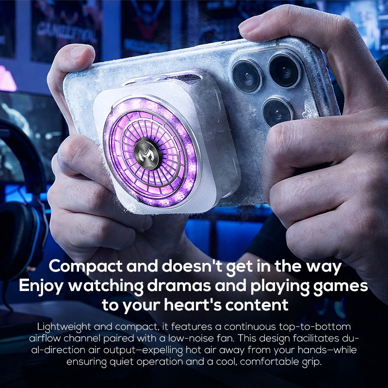 Memo CX21 Mobile Phone Cooler | Semiconductor Cooling Fan for Gaming | Portable Radiator Silent Fast Cooling Heat Sink