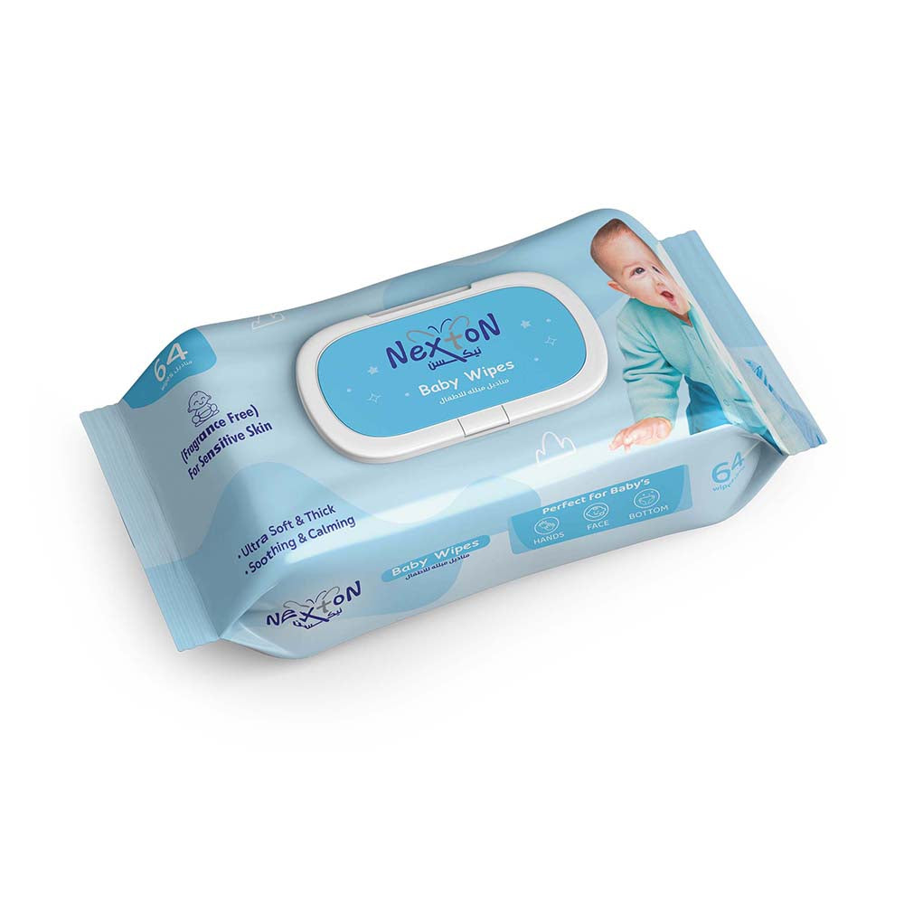 Baby Wipes Fragrance Free | Baby Cleansing Wipes | 64pcs