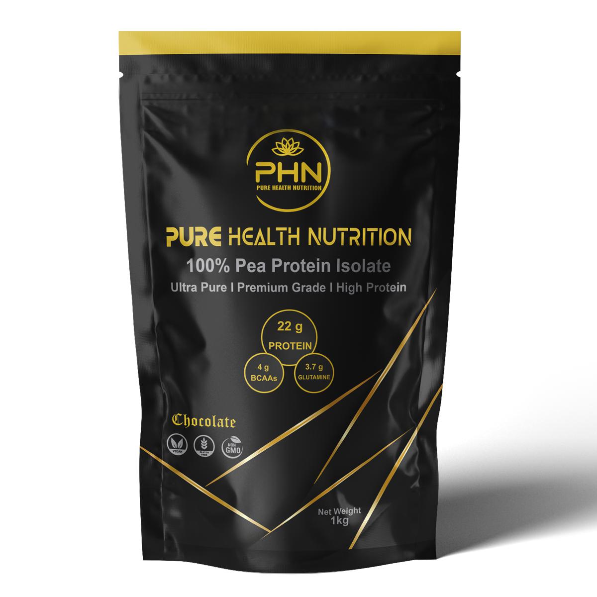 Pea Protein Isolate 1 kg (2.2 lbs) - Cafe Latte Coffee Flavour by Pure Health Nutrition