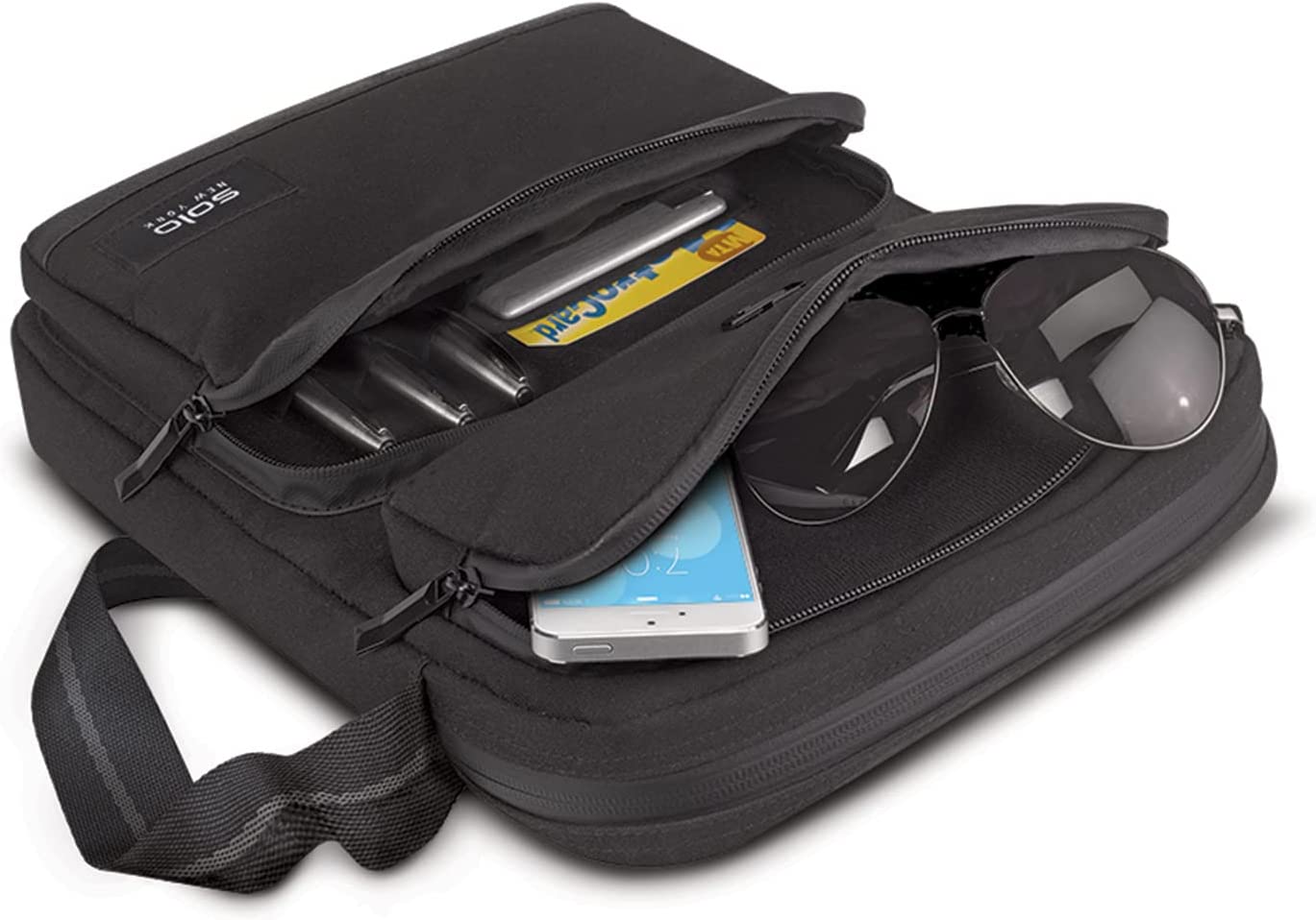 SOLO New York Casual Oxford Cloth Men Crossbody Bag with Multiple Pockets for 8.5 Inch Devices
