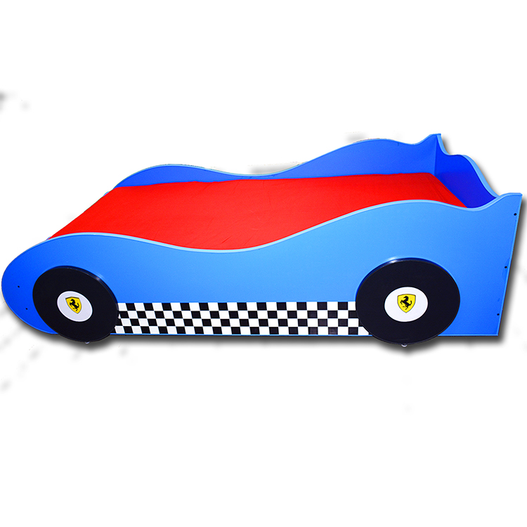 Furnishoo Kids Racing Car Bed - Kids Bed - Blue Car Bed