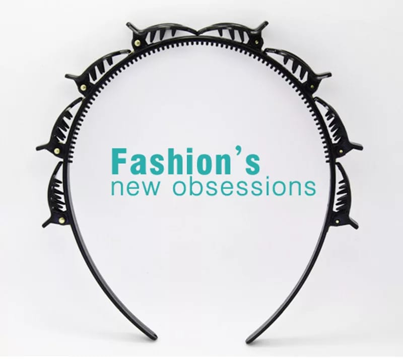 Double Bangs Hairstyle Hairpin Headband for Women Lady Hollow Braid Woven Bangs Clip HairBand Wedding Bride Hair accessories