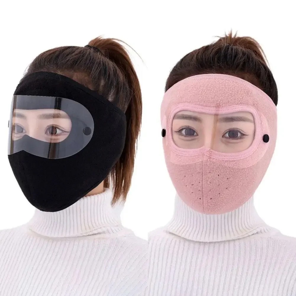 Adjustable Unisex Cycling Face Mask with Detachable Anti-Fog Goggles and Windproof Hood for Outdoor Sports