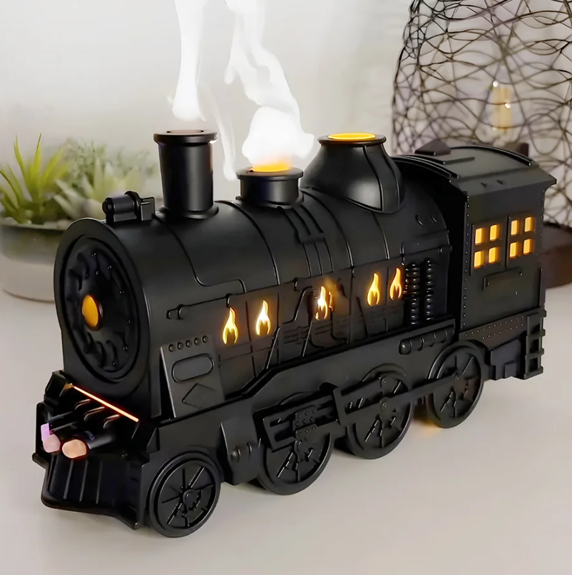 Creative Train Aroma Diffuser | Ultrasonic Cool Mist Humidifier with Dual Spray, LED Ambient Light & Remote Control - Any More Variety Available
