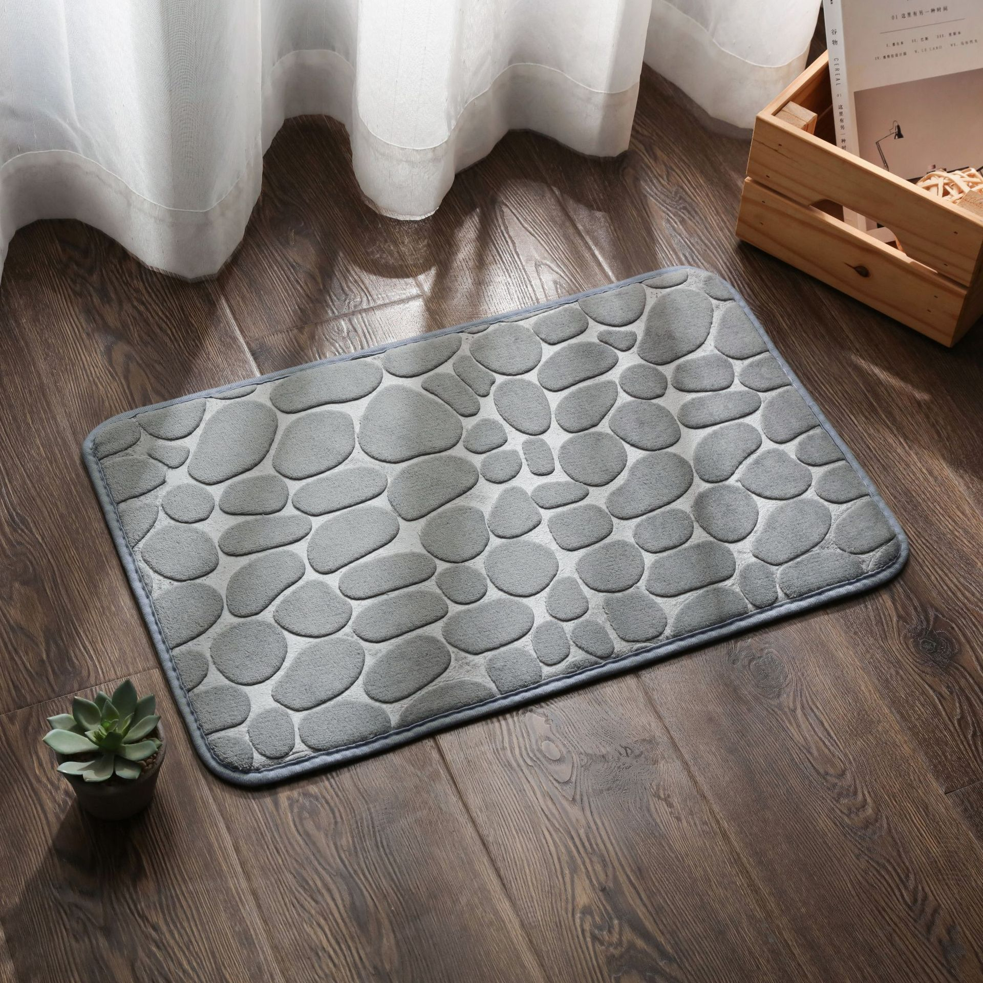 3D Non-Slip Absorbent Mats & Rugs with PVC- Waterproof Bathroom, Washroom, Kitchen, and Door Mats, Quick-Dry Rubber Doormats for Home