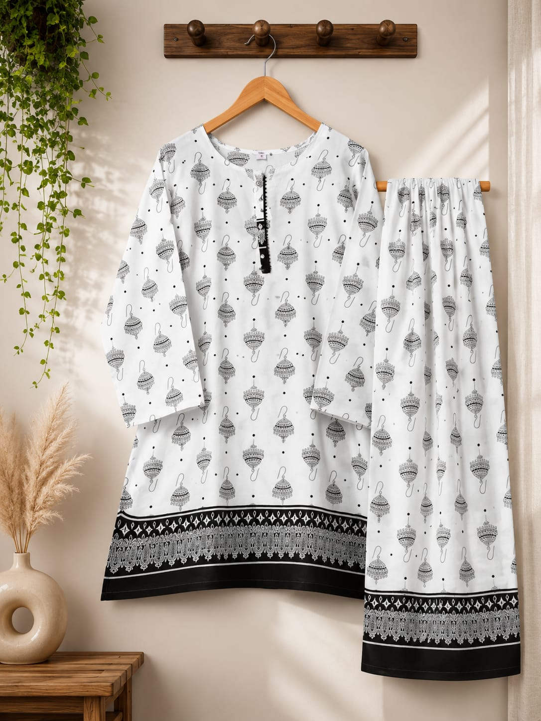 Trendy Cotton Stitched Suit 2-Piece – Soft & Comfortable Fabric – Elegant Everyday Wear – Perfect for Casual, Work & Gatherings
