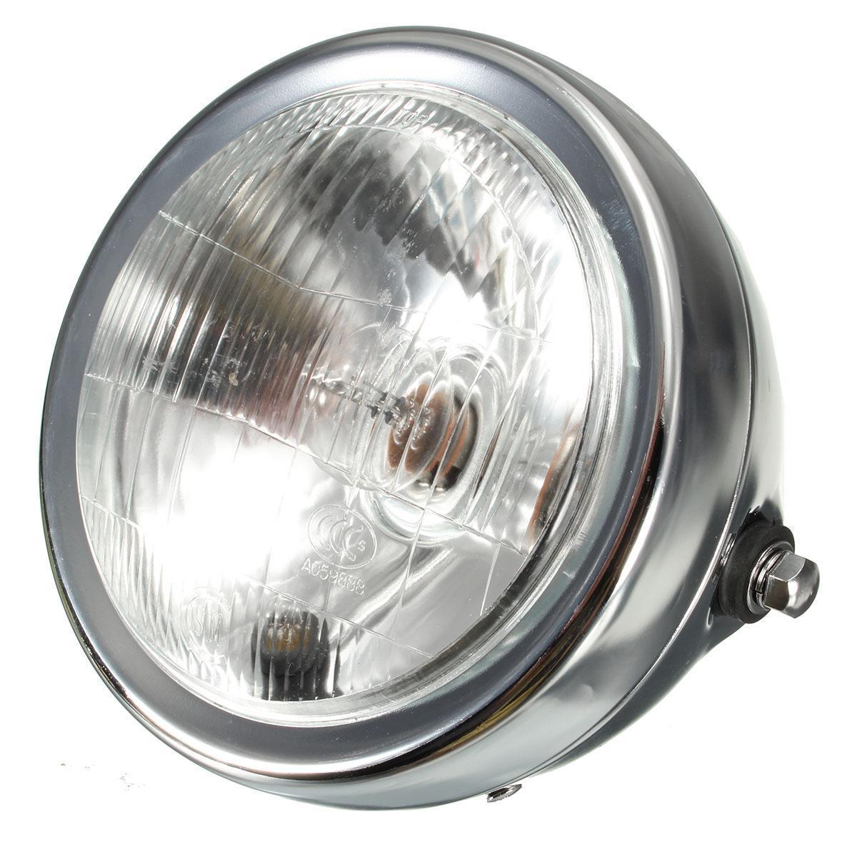Motorcycle Headlight Assemblies Universal Chrome 5" Round Motorcycle