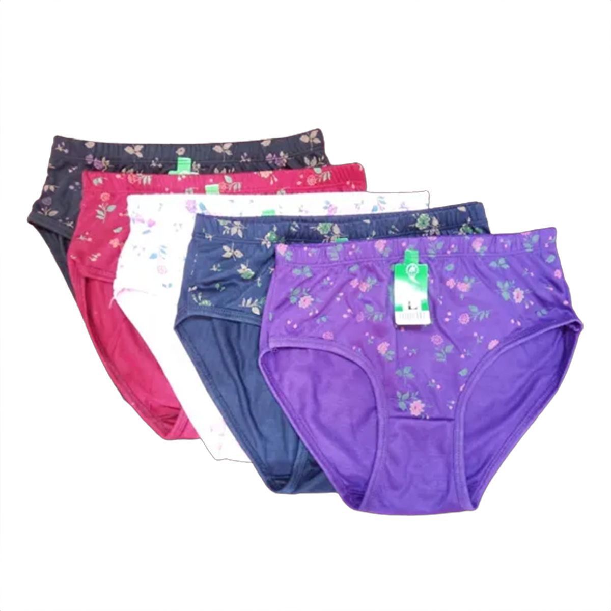 Pack of 5 Multi-Color Women's Cotton Panties, Soft & Durable