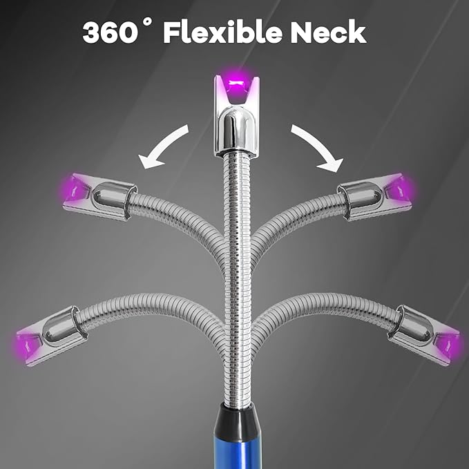 Electric Arc USB Rechargeable Flameless Arc Lighter Flexible and Windproof for Candles, Hiking, Camping, Kitchen, Fireplaces 360 degree free rotation ...