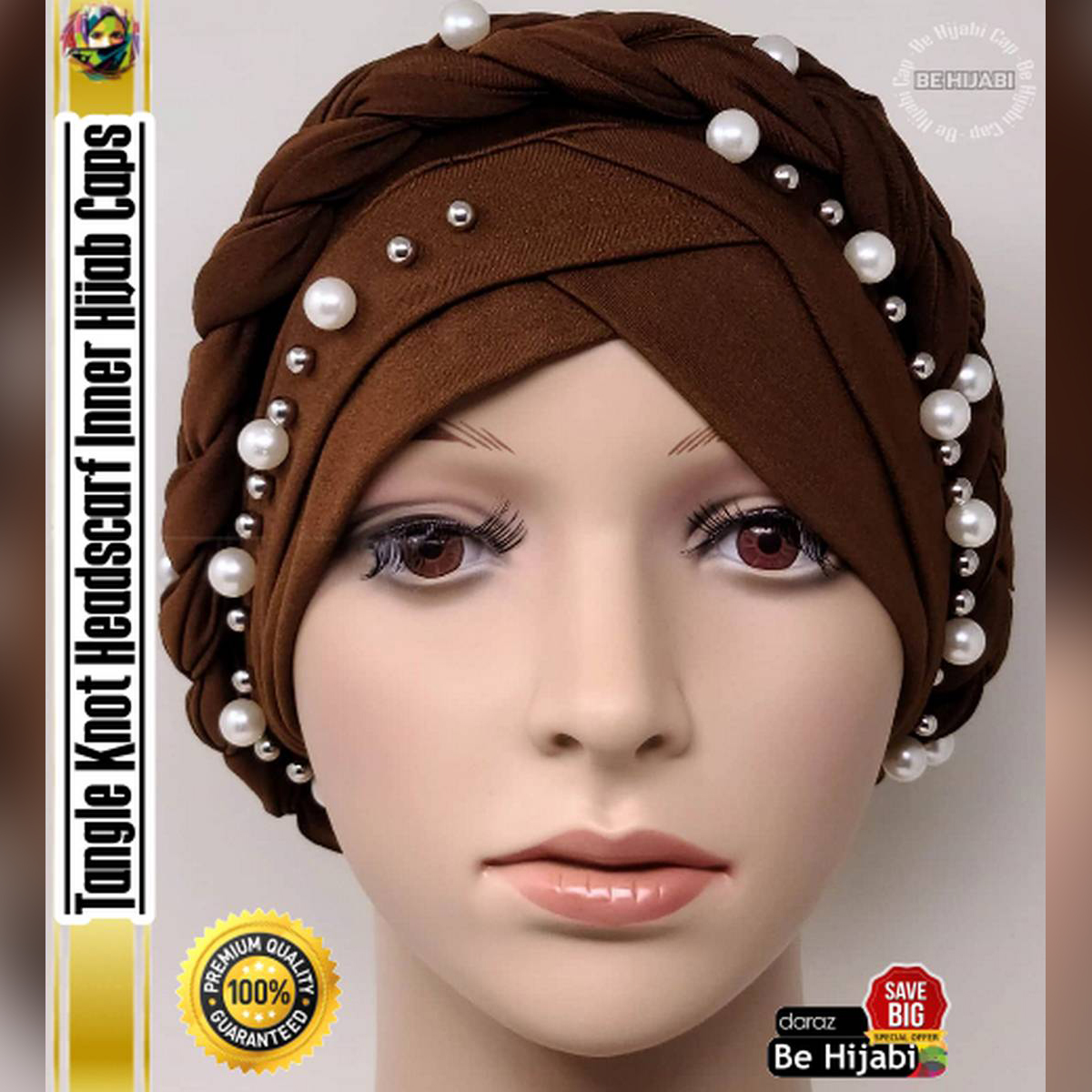 Tangle Knot Headscarf Inner Hijab Caps Wraps Women Islamic Under Scarf Stretch Cotton Bonnet Caps Be Hijabi