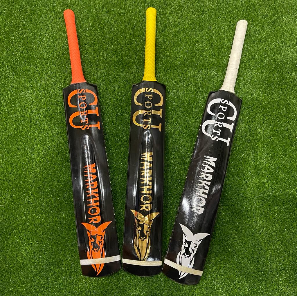 CU Sports Professional tape ball cricket bat Markhor Edition