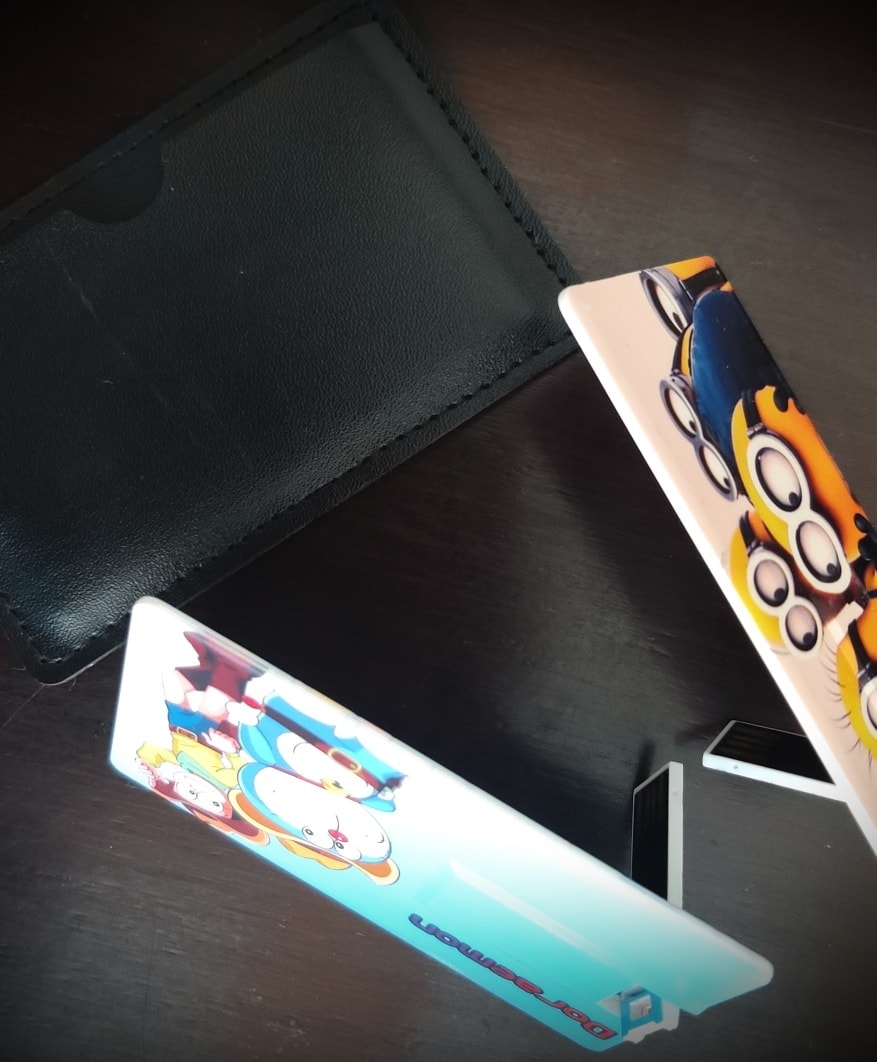 Real Genuine Memory Disk USB Card shaped memory flash Drive with Cartoon Print for Wallets