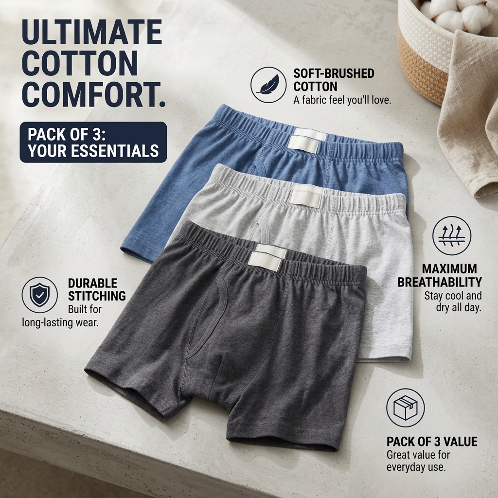 Code Brief Underwear For Men Pack Of 3 - Random Colors