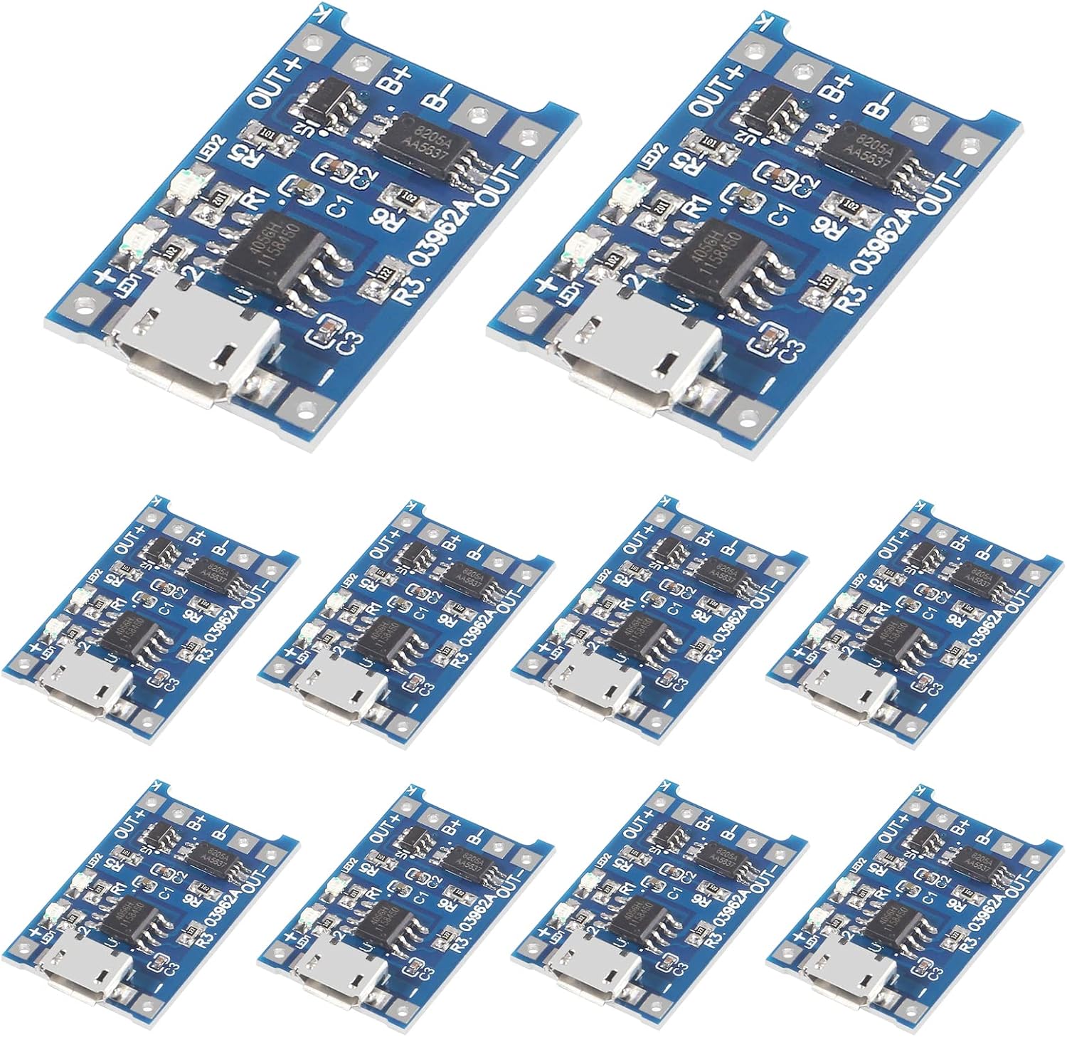 Tested TP4056 Charging Module | 1 2 5 10 PCS | 1A Lithium Battery Charger Board | 18650 Li-ion 3.7V Micro USB Type-C BMS Module with Protection | TP 4056 Fast Charge Circuit for DIY Power Bank Solar LED Light Robotics IoT Projects – High Quality