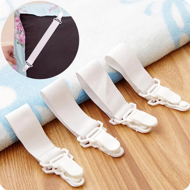 4Pcs/Set Adjustable Bed Sheet Grippers Belt Fastener Bed Sheet