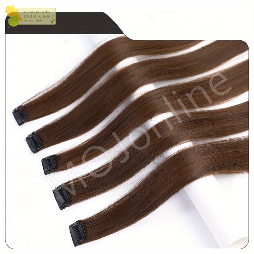 Pack of 5 Hair Extension Clip Pieces For Girls, Clip on Hair extension Long Straight Layered Natural Style