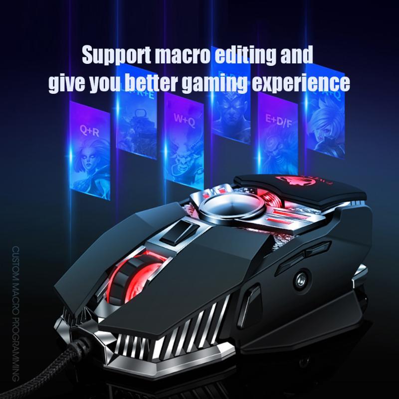 T wolf 7 COLOURS GAMING MOUSE 6 BUTTONS ((SAME AS SHOWN)) SALE PRICE