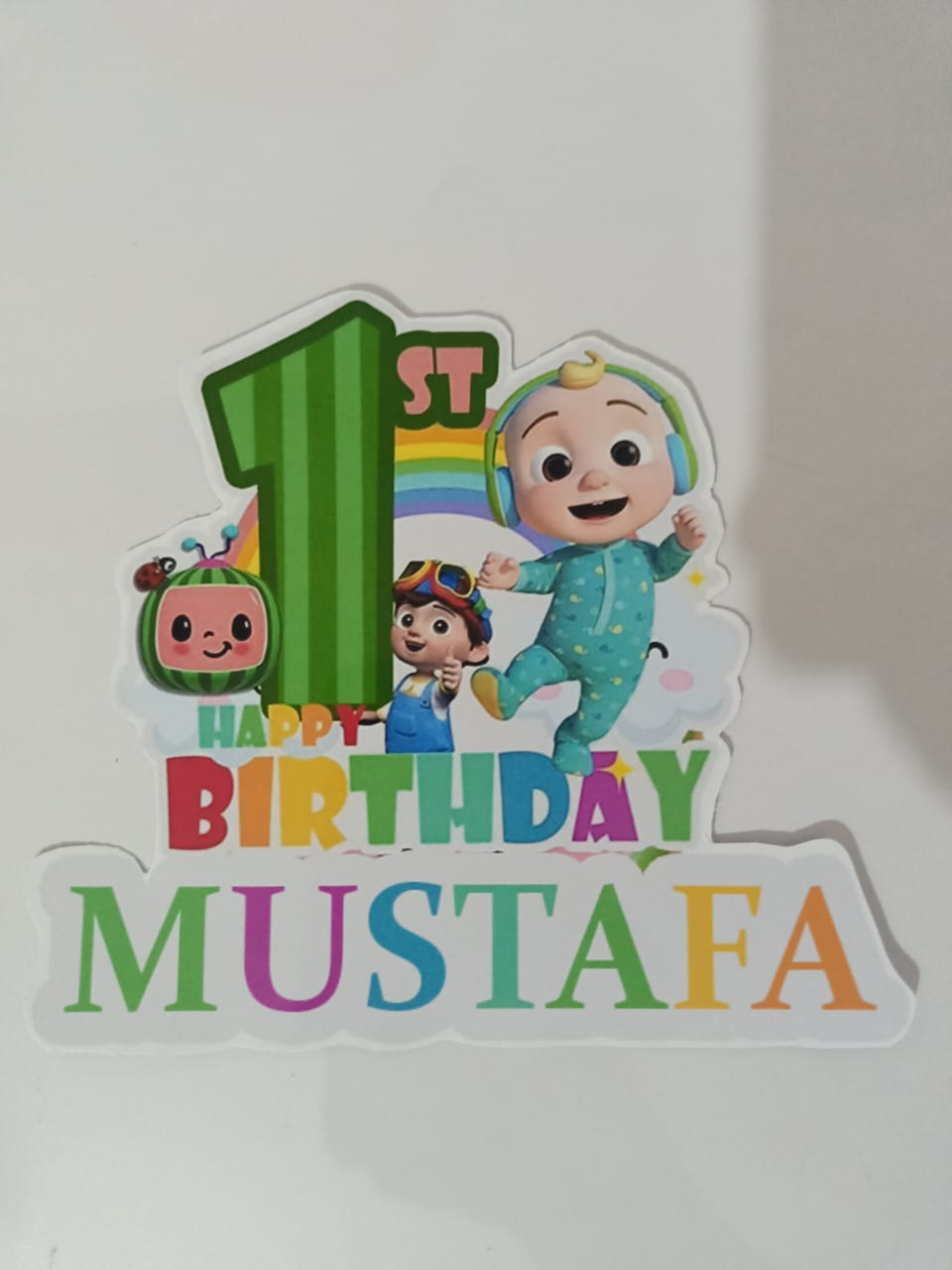 Customized Cocomelon Digital Birthday Cake Topper for Boy or Girl 1st ...