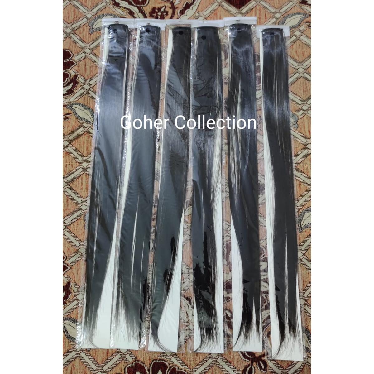 5 pieces Dark brown single clip hair extension for girls