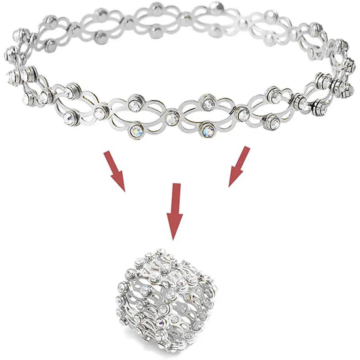 Adjustable 6-Ring Tennis Bracelet - Luxxly