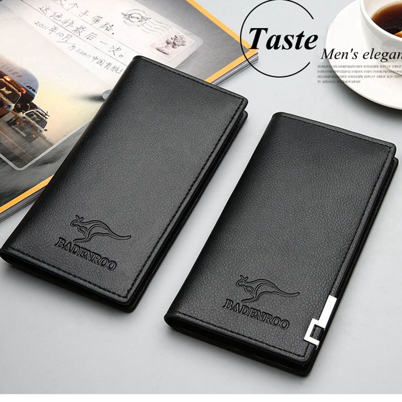 AIKS KANGROO Slim Long Mobile Money and Card Holder Leather Wallet for Men's