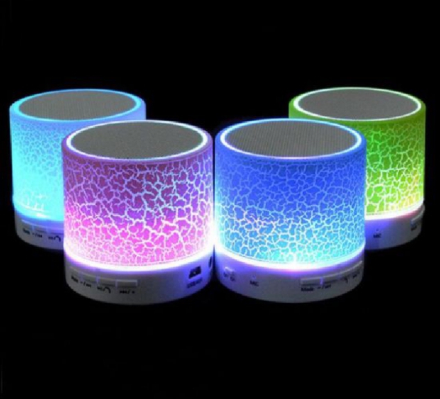 Mini Portable Bluetooth & Rechargeable Speaker with Light + SD Card ...