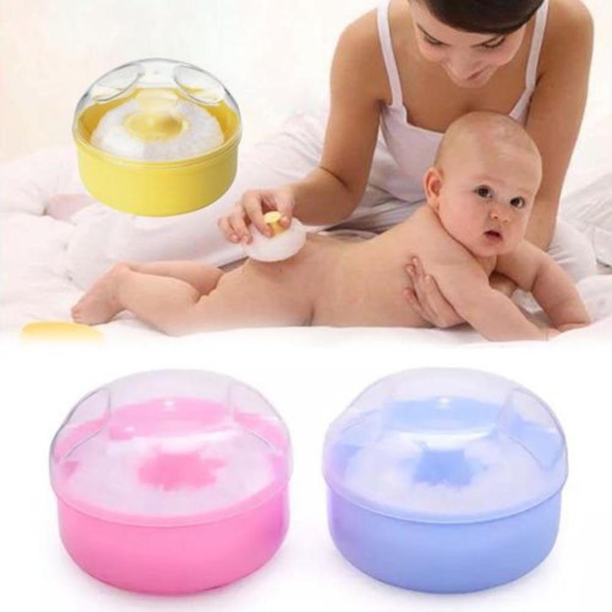 Baby Body Cosmetic Powder Puff Body Powder Puff and Container Case - AA store