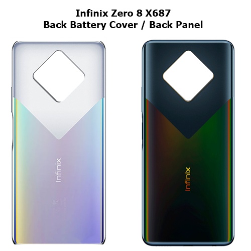 Infinix Zero 8 X687 Back Battery Cover Rear Door Housing Case For Infinix Zero 8 X687 Back Battery Cover Replacement