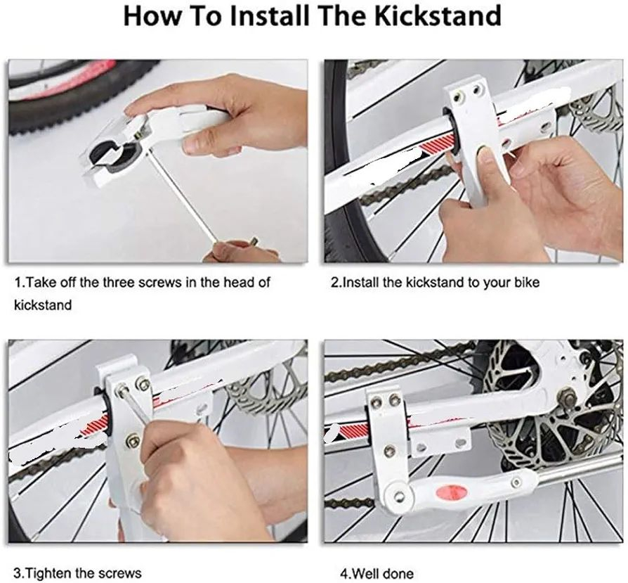 Univercal Bicycle Cycle Kick Stand Side Stand Adjustable for All Cycles - Rear axle mounting KickStand For All type of Bicycle |  Durable and Versatile Side Stand for All Types of Bicycles, Fits Any Bike Model"