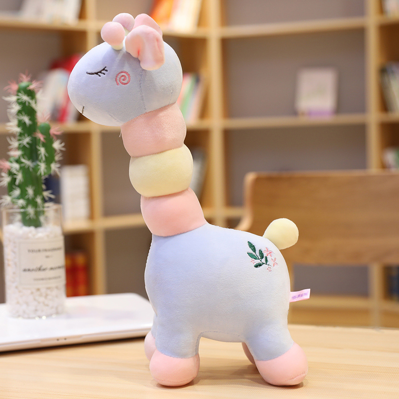Non-Toxic Giraffe Toy Adorable Colorful Giraffe Plush Toy Soft Stuffed Animal For Kids