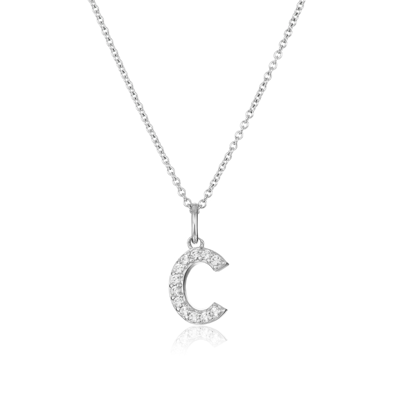 Silver Stainless Steel Alphabet Necklace/Locket/Pendants for Girls & Women with Chain - A to Z Your Name Alphabets