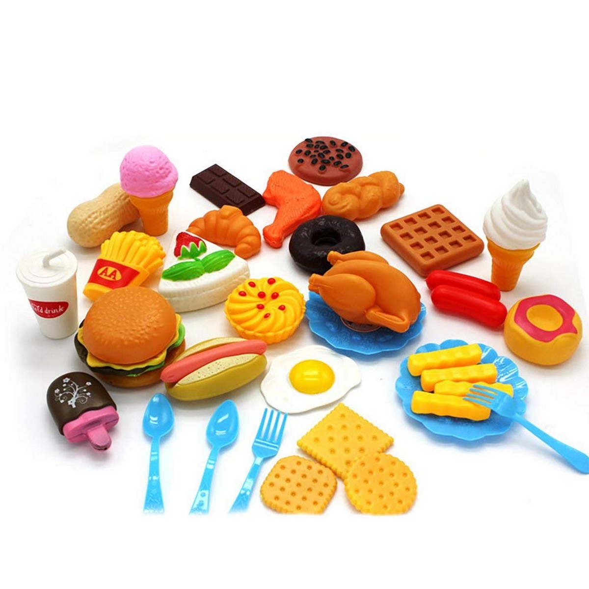 Artificial Food Toy For Kids Pretend Play Plastic toys Mix Bag