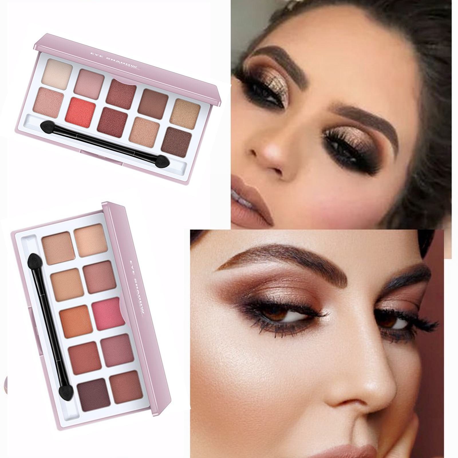 Eye Shadow 10 Color Eye Shades  - Waterproof Makeup Eyeshades Palette - Natural Makeup C Eye Shadow For Eye Makeup