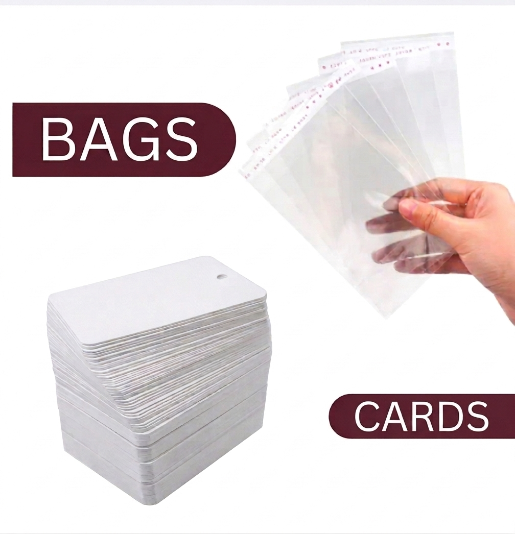 White Earring Display Cards for Jewelry Packaging
