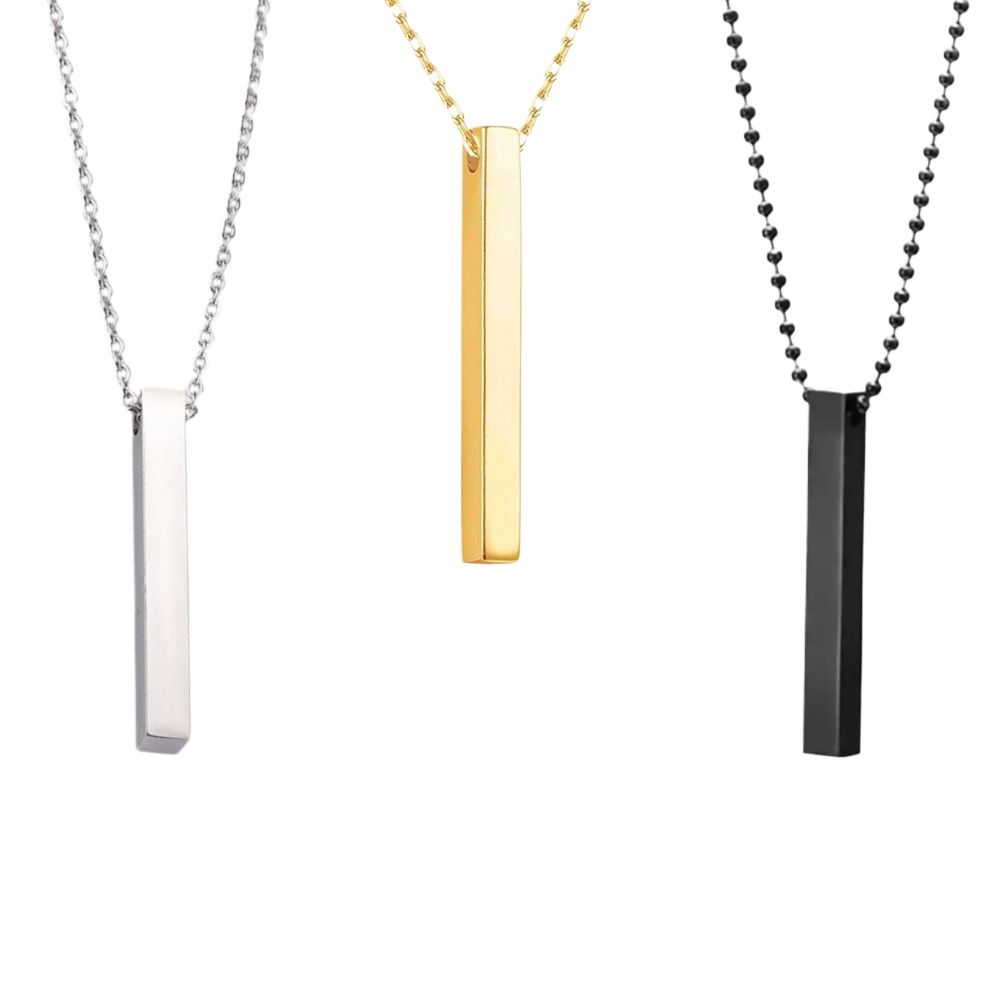 BRAND NEW FASHION MEN LOCKET INCLUDING BLACK | SILVER | GOLDEN BARS WITH BEAD CHAIN. BEST FOR MEN AND BOYS