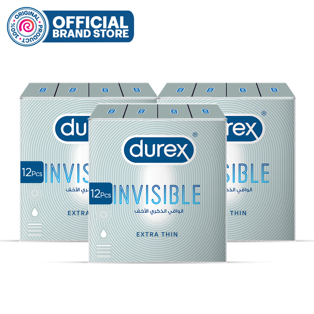 Durex Condoms Invisible 12 Pieces - Pack of 3