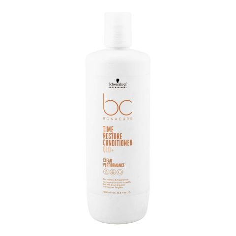 BC Bonacure Q10 Plus Time Restore Conditioner, Shea Butter, Citric Acid, For Dry Hair | Hair Conditioning Care | 1000ml