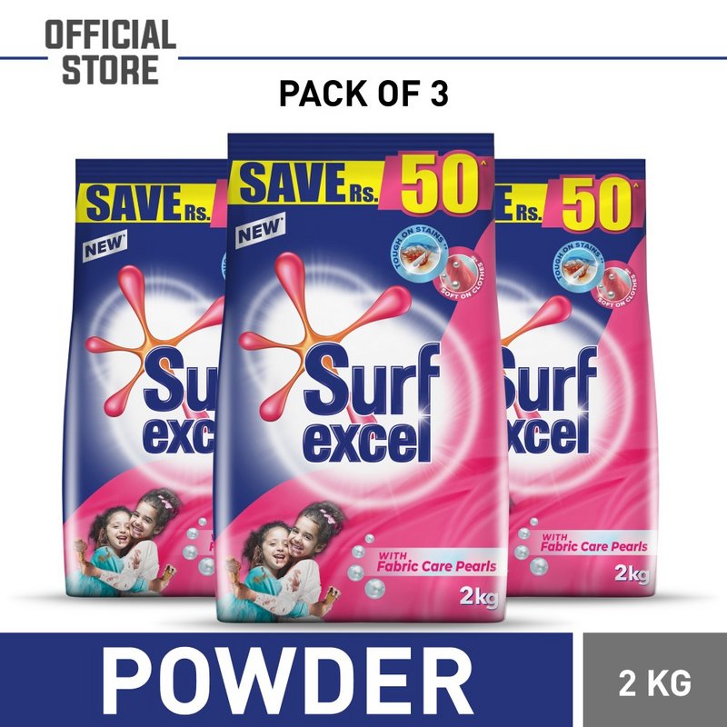 Rs. 200 Off On Pack Of 3 Surf Excel 2kg