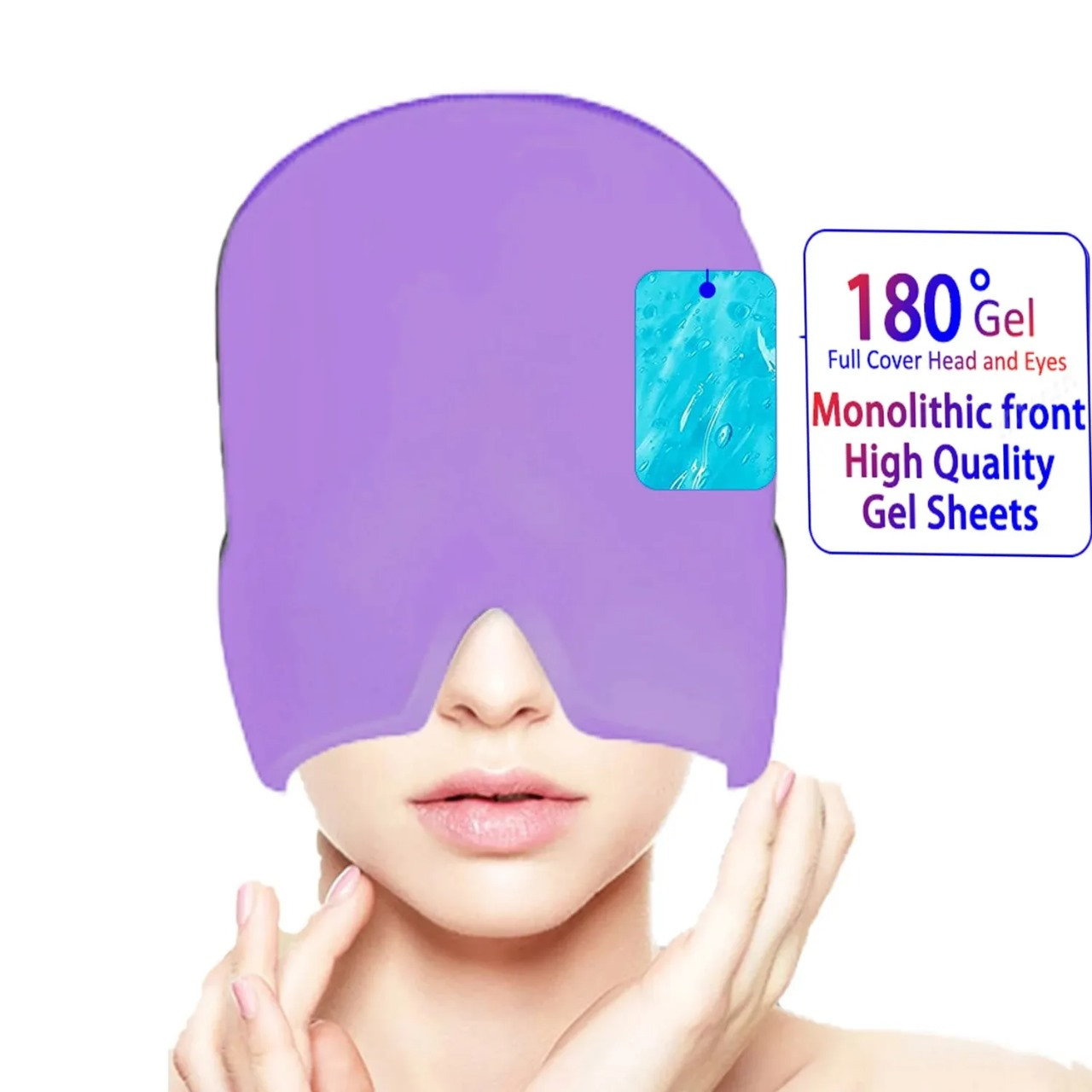Migraine Relief Hat headache hat Gel Hot Cold Therapy Ice Cap For Relieve Pain Ice Hat Eye Mask Stress Pressure Pain Relief