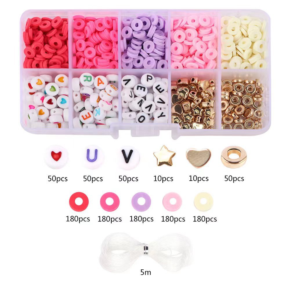9601120pcs/Box Clay Beads for Jewelry Making Accessories DIY Bracelets
