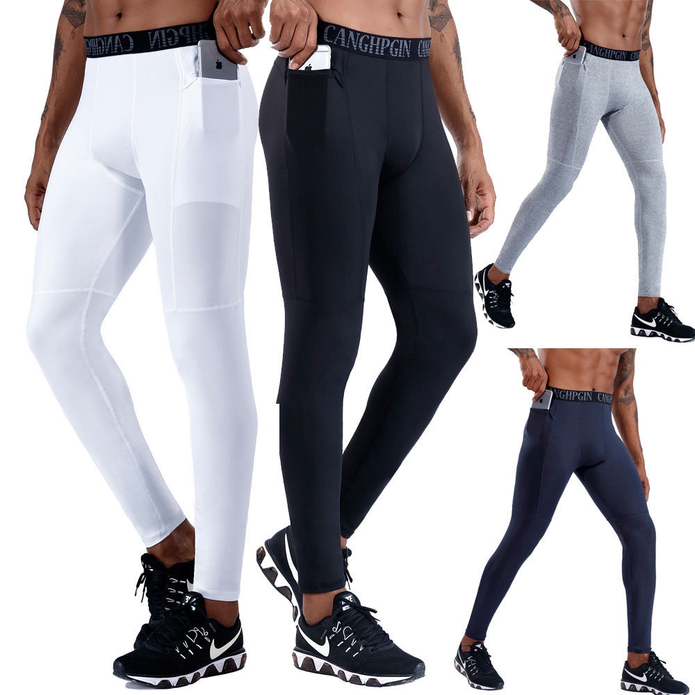 Men Compression Long Pants Sport Quick 